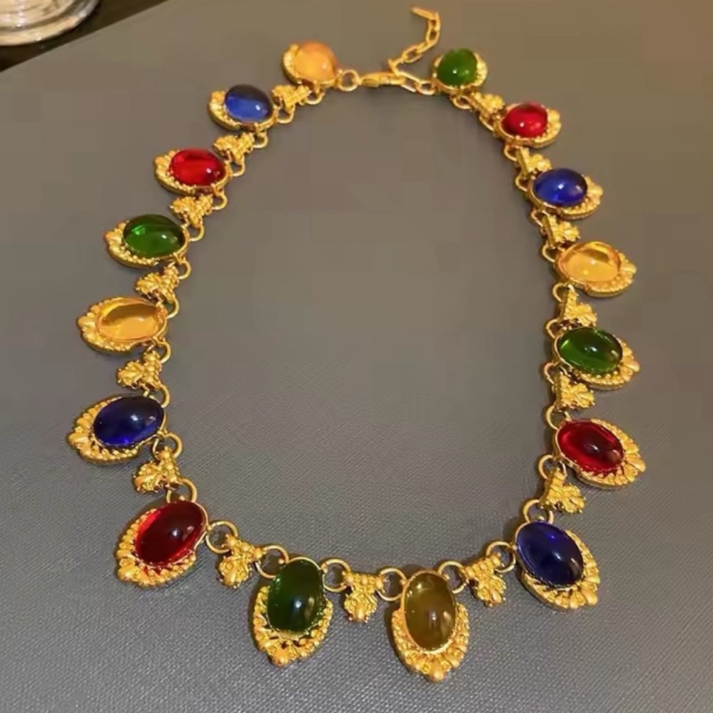 Elegant Multicolor Gemstone Necklace
